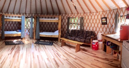 Unique Yurts Nestled on the Runaround Pond near Portland, Maine - Durham, Maine - glamping.directory
