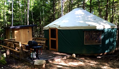 Unique Yurts Nestled on the Runaround Pond near Portland, Maine - Durham, Maine - glamping.directory