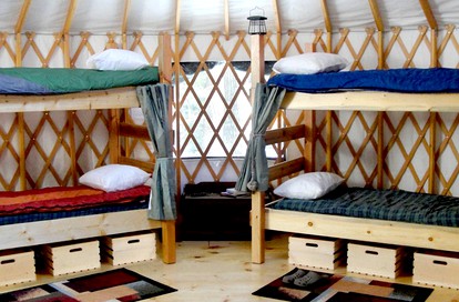 Unique Yurts Nestled on the Runaround Pond near Portland, Maine - Durham, Maine - glamping.directory