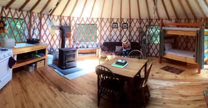 Unique Yurts Nestled on the Runaround Pond near Portland, Maine - Durham, Maine - glamping.directory