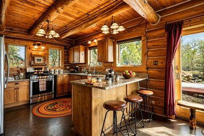 Classic Log Cabin Hideaway with Loft, Balcony & Fireplace in Buffalo, Wyoming - Buffalo, Wyoming - glamping.directory