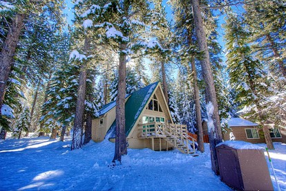 Cozy A-Frame with Barbecue in Tahoe, California - glamping.directory