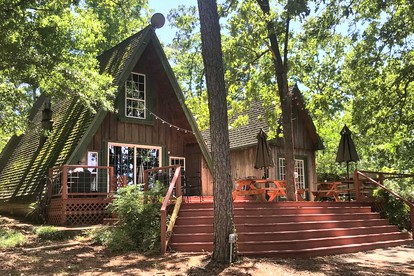 Rustic 18-Person Cabin Rental on Lake Sam Rayburn for Staycation near Houston - glamping.directory