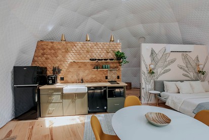 Elegance by the Falls: Stylish Dome Family Escape in Cherry Log, GA - Cherry Log, Georgia - glamping.directory