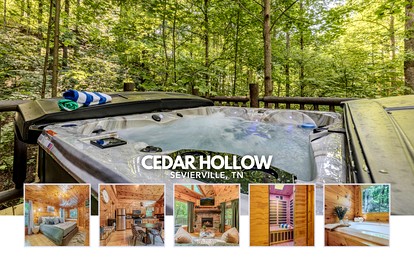 Cozy Smoky Mountain Cabin Escape • Hot Tub, Sauna & Mountain Views near Sevierville, Tennessee - glamping.directory