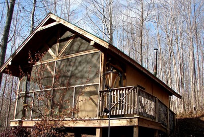 Tented Cabin Rental Along Brushy Mountains in Moravian Falls, North Carolina - glamping.directory