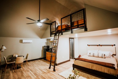 Cozy Modern Cabin with Deck and Hot Tub in Cedar Bluff, Alabama - Cedar Bluff, Alabama - glamping.directory