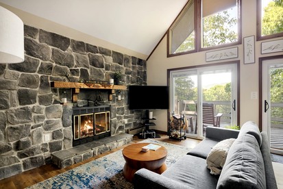 Cozy Chalet Cabin with Hot Tub, Fire Pit, Modern Decor in Bloomery, WV - Bloomery, West Virginia - glamping.directory