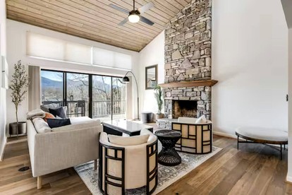 Lakeview Retreat with Expansive Deck & Cozy Fireplaces in Lake Lure, North Carolina - Lake Lure, North Carolina - glamping.directory