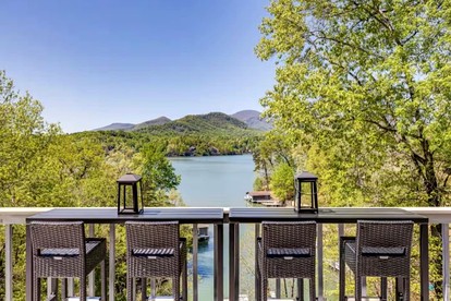Lakeview Retreat with Expansive Deck & Cozy Fireplaces in Lake Lure, North Carolina - Lake Lure, North Carolina - glamping.directory