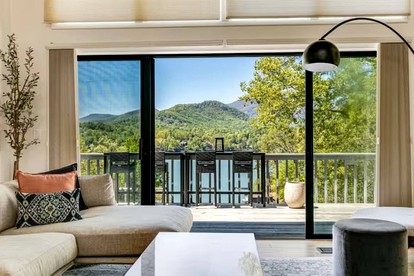 Lakeview Retreat with Expansive Deck & Cozy Fireplaces in Lake Lure, North Carolina - Lake Lure, North Carolina - glamping.directory