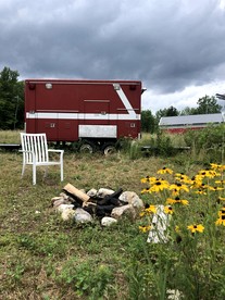 Vintage Short Bus Vacation Rental Nestled in the Forest near North Conway, New Hampshire - Chatham, New Hampshire - glamping.directory