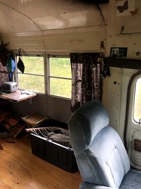 Vintage Short Bus Vacation Rental Nestled in the Forest near North Conway, New Hampshire - Chatham, New Hampshire - glamping.directory