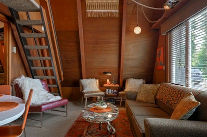 Charming A Frame Nestled Amidst Trees in Otter Rock, Oregon - Otter Rock, Oregon - glamping.directory