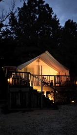 Luxury Safari Tent with Outdoor Clawfoot Tub and Firepit, Near Honey Grove, Texas - glamping.directory
