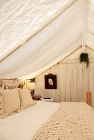 Luxury Safari Tent with Outdoor Clawfoot Tub and Firepit, Near Honey Grove, Texas - Honey Grove, Texas - glamping.directory