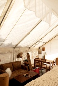 Luxury Safari Tent with Outdoor Clawfoot Tub and Firepit, Near Honey Grove, Texas - Honey Grove, Texas - glamping.directory