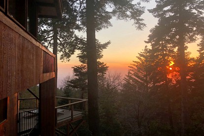 Contemporary Treetop Cabin with a Luxury Hot Tub in Idyllwild, California - glamping.directory