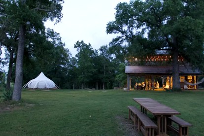 Beautifully Furnished Bell Tent Rental for a Vacation in Elgin, Texas - Elgin, Texas - glamping.directory