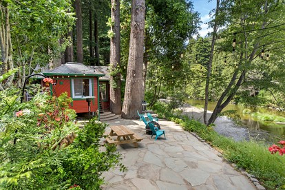 Pet - Friendly Waterfront Glamping Cabin on Austin Creek in Cazadero - Cazadero, California - glamping.directory