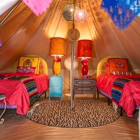 Romantic Bell Tent for a Couples' Getaway near Schulenburg, Texas - Round Top, Texas - glamping.directory