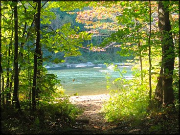 Riverfront Cabin Rental with a Private Beach on Youghiogheny River near Pittsburgh, Pennsylvania - Confluence, Pennsylvania - glamping.directory