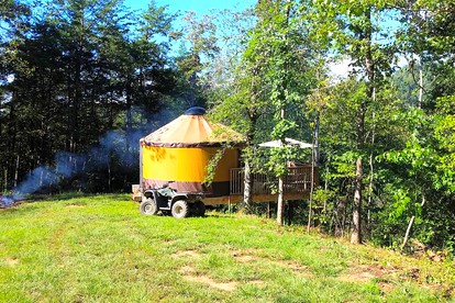 Charming Yurt Getaway on the Edge of the Nantahala Forest, North Carolina - Cullowhee, North Carolina - glamping.directory