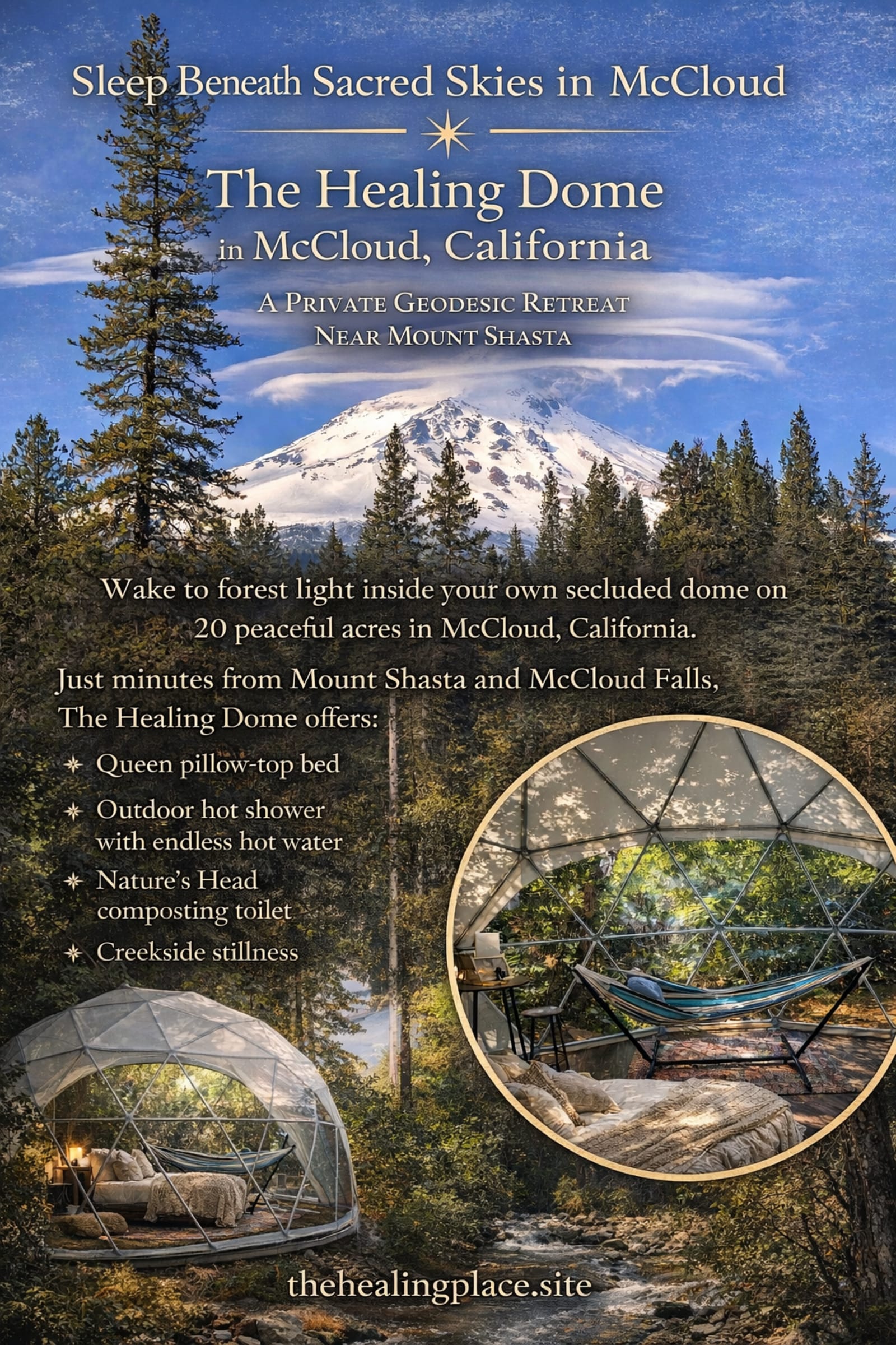 The Healing Dome - Mc Cloud, California - glamping.directory