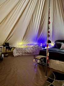 Rustic Bell Tent on a Texan Farm, Nestled in the Sam Houston National Forest, Perfect for a Weekend Getaway - Cleveland, Texas - glamping.directory