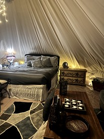 Rustic Bell Tent on a Texan Farm, Nestled in the Sam Houston National Forest, Perfect for a Weekend Getaway - Cleveland, Texas - glamping.directory