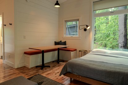 Beautiful Cabin with Modern Indoor Space and Fire Pit in Freeport, Maine - Freeport, Maine - glamping.directory