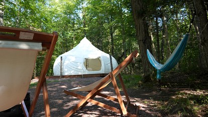 Charming Bell Tent Rental for Escapes to the Forest in Mellen, Wisconsin - glamping.directory