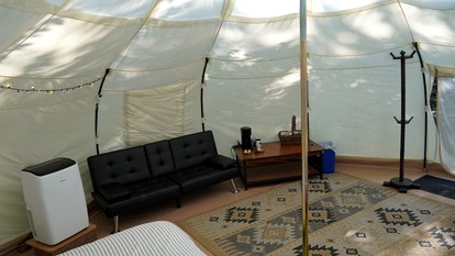 Charming Bell Tent Rental for Escapes to the Forest in Mellen, Wisconsin - Mellen, Wisconsin - glamping.directory