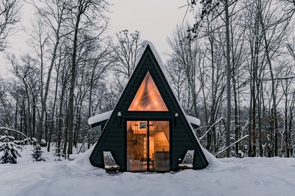 A-Frame Paradise: Retreat with Exclusive Steam Sauna in Mission Township - Mission Township, Minnesota - glamping.directory