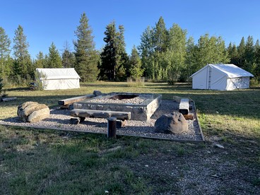 Secluded Off-Grid Cabin with Glacier Park Views and Wall Tents near Polebridge, Montana - Polebridge, Montana - glamping.directory