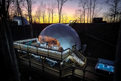 Lakefront Dome with Private Deck and Amazing Hiking Trails in Tennessee - glamping.directory