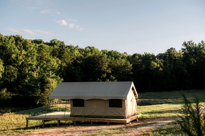 Secluded Tented Cabin Incredible for Families in South Carolina - Greenville, South Carolina - glamping.directory
