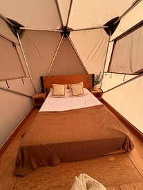 Modern Safari Tent Glamping in Kentucky near Mountain Biking Trails - Grayson, Kentucky - glamping.directory