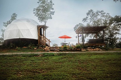 Riverfront Dome with Outdoor Living and Sunset Views in Alabama - glamping.directory