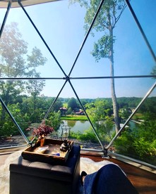 Riverfront Dome with Outdoor Living and Sunset Views in Alabama - Rogersville, Alabama - glamping.directory