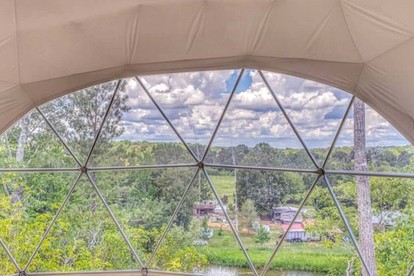 Riverfront Dome with Outdoor Living and Sunset Views in Alabama - Rogersville, Alabama - glamping.directory