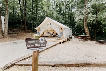 Deluxe Safari Tent for a Georgia Glamping Escape at Unicoi State Park - Helen, Georgia - glamping.directory