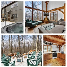 Charming Post-and-Beam Mountain Cabin with Hot Tub Near Berkeley Springs | Great Cacapon, WV - Great Cacapon, West Virginia - glamping.directory