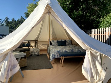 Deluxe Bell Tent Rental Ideal for Glamping in Oregon - glamping.directory