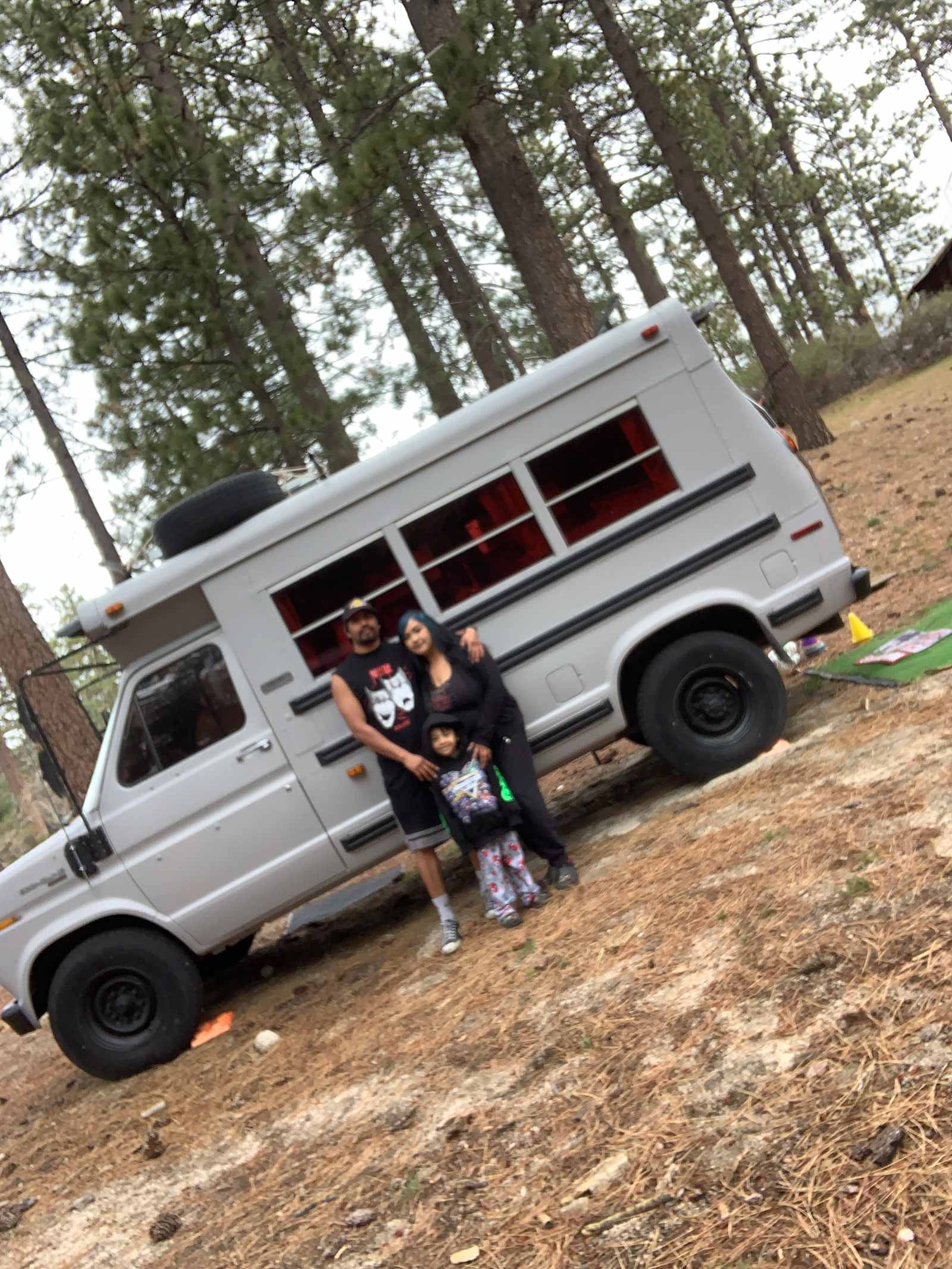 Skoolie in a secluded meadow - Littlerock, California - glamping.directory