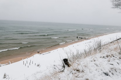 Cozy Cabin Escape to Lake Michigan in this Charming Glamping Getaway for Four - Muskegon, Michigan - glamping.directory