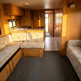 Spacious Getaway Series Houseboat with Water Slide & Penthouse Deck Near Babbitt, Minnesota - Babbitt, Minnesota - glamping.directory