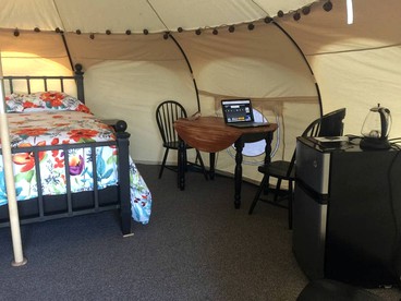 Lotus Yurt in Vineyard Overlooking Monterey Bay near Los Gatos, California - San Jose, California - glamping.directory
