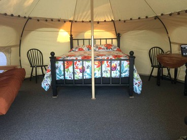 Lotus Yurt in Vineyard Overlooking Monterey Bay near Los Gatos, California - San Jose, California - glamping.directory
