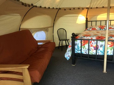 Lotus Yurt in Vineyard Overlooking Monterey Bay near Los Gatos, California - San Jose, California - glamping.directory